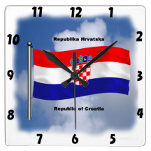 Waving Flag of Croatia Wallclock