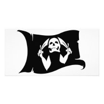 Waving Flag-Pirate Icon #11 Custom Photo Card