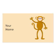 Waving Monkey. Business Card