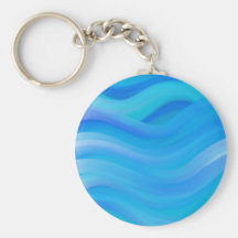 Wavy Blue Key Chains