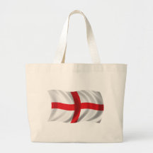 Wavy England Flag Canvas Bags