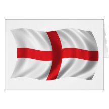 Wavy England Flag Greeting Cards