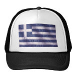 Wavy Greece Flag Mesh Hats