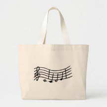 Wavy Music scale and notes bag
