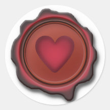 WAX SEAL HEART by SHARON SHARPE Sticker