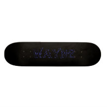 wayne blue lightning custom skateboard deck