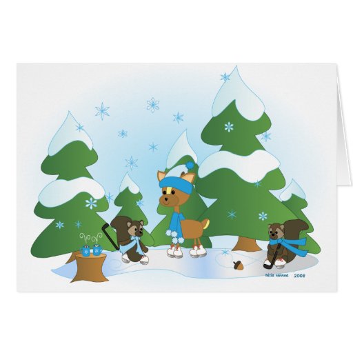 Wayne Deer and Friends Play Hockey Cards