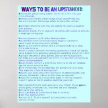 Ways to Be an Upstander Poster