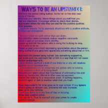 Ways to Be an Upstander Poster
