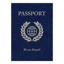 we are posted passport personalized announcement