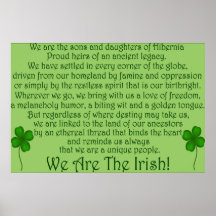 We Are the Irish! Poster Print