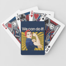 We can do it feminist propaganda playing cards