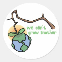 We can't grow another design round sticker