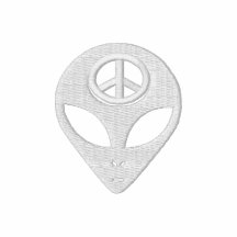 We come in peace embroidered hooded sweatshirt