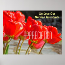 We Love Our Nursing Assistants poster Appreciation