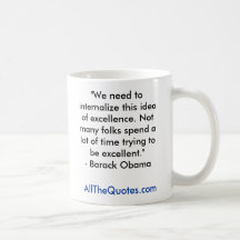 "We need to internalise this idea of excellence... Mugs