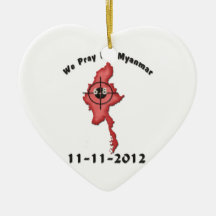 We Pray For Myanmar 11-11-2012 Christmas Tree Ornaments