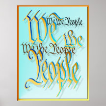 We The People-in gold Poster