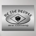 We the People Metallic Shield Logo with Torch Posters