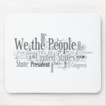 We the People - US Constitution words libertarian Mouse Mats