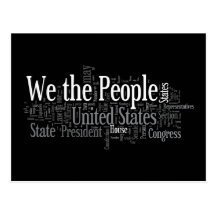 We the People - US Constitution words libertarian Post Cards