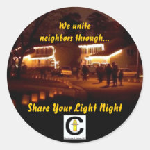 We unite neighbours through SYLNight Round Stickers