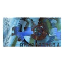 Wealth Puzzle Custom Photo Card