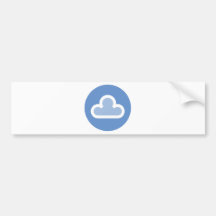 Weather Fluffy Cloud Symbol Bumper Sticker