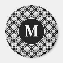 Weathered bullseye refrigerator magnet