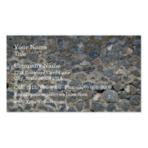 Weathered Stone Wall With Mosses Business Card