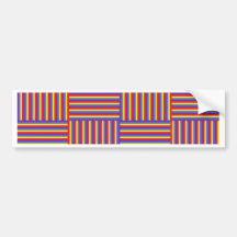 Weaved Stripes Bumper Stickers