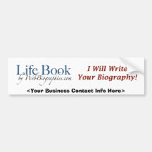 Web Biographies Bumper Sticker