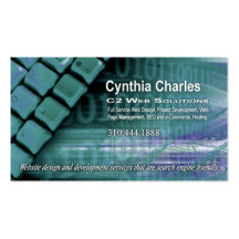 Web Design-1 Business Card template (aqua)