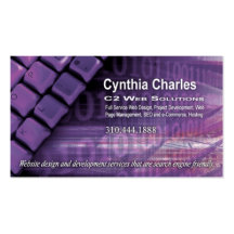Web Design-1 Business Card template (lilac)