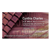 Web Design-1 Business Card template (mauve)