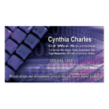 Web Design-1 Business Card template (periwinkle)