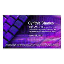 Web Design-1 Business Card template (purple)