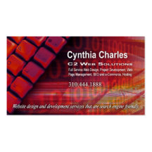 Web Design-1 Business Card template (red)