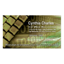 Web Design-1 Business Card template (sage)