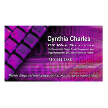 Web Design-1 Business Card template (violet)
