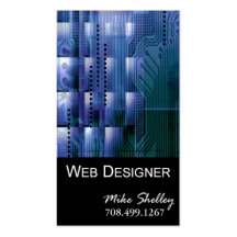Web Design-2 Business Card template (blue)