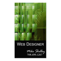 Web Design-2 Business Card template (green)