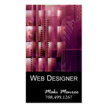 Web Design-2 Business Card template (mauve)