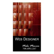 Web Design-2 Business Card template (orange)