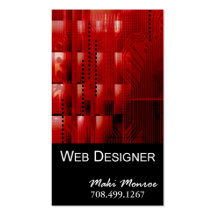 Web Design-2 Business Card template (red)