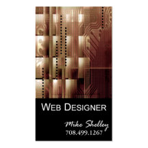 Web Design-2 Business Card template (tan)