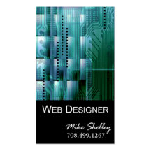 Web Design-2 Business Card template (teal)
