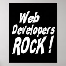 Web Developers Rock! Poster Print