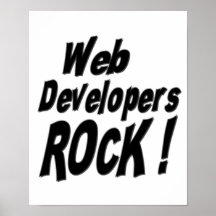 Web Developers Rock! Poster Print