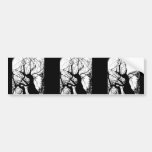 WEBBY TREE BLACK AND WHITE BUMPER STICKERS